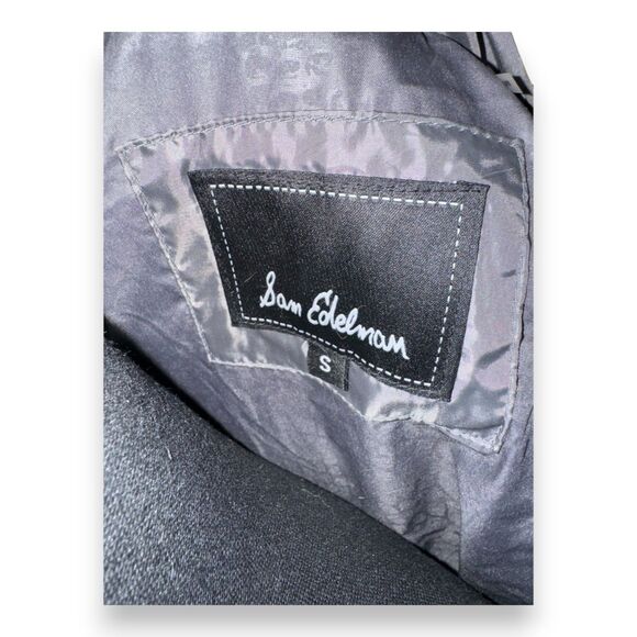 Sam Edelman Women's Down Puffer Coat Hooded Faux Fur Gray Small NWOT - Picture 7 of 7